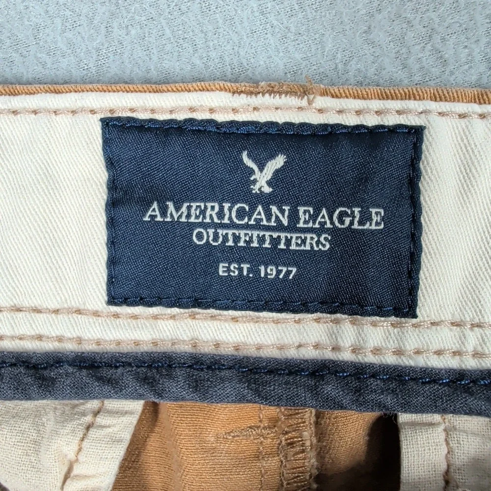 American Eagle Pants Mens 28x30 Brown Original Boot Chino Khaki Casual Workwear